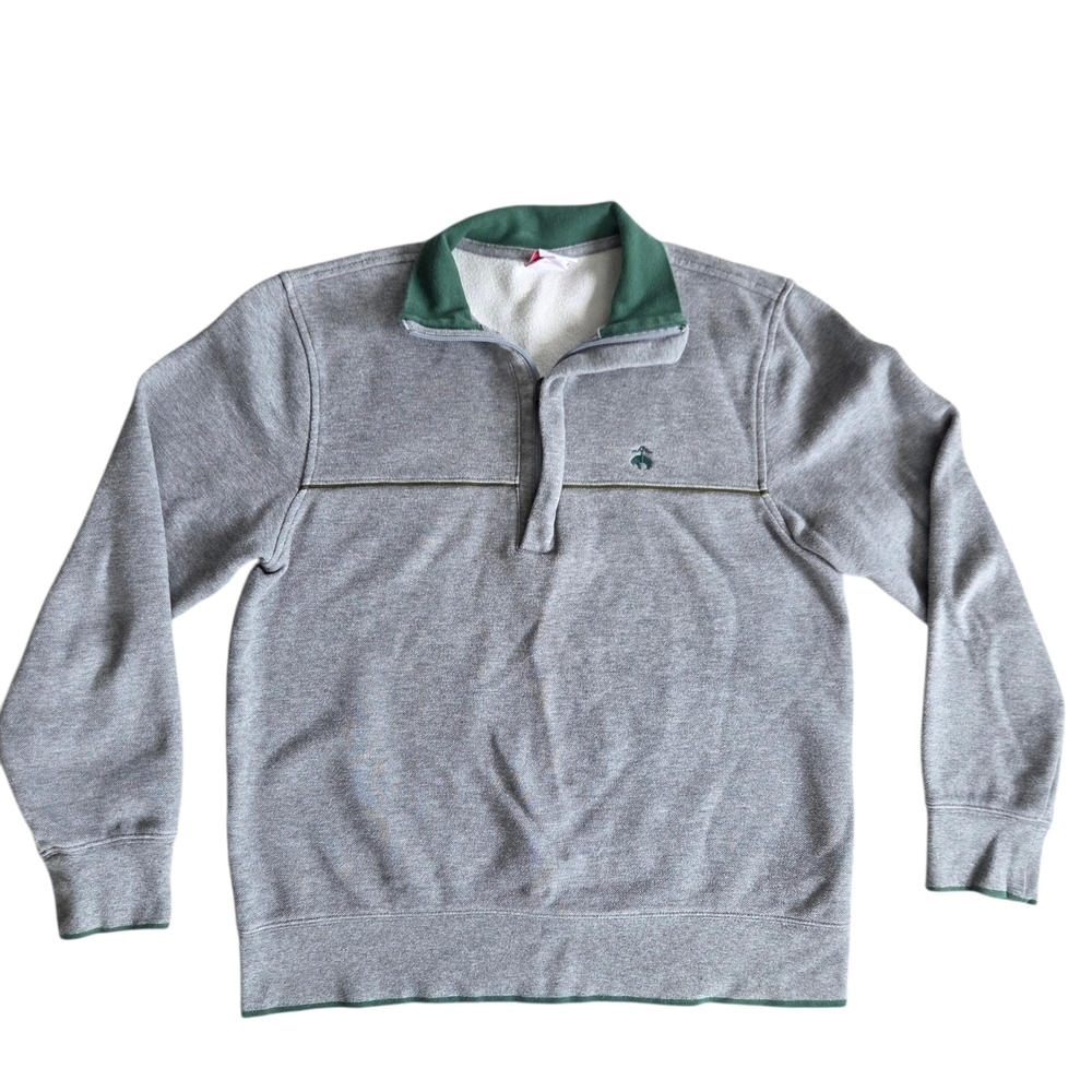 Brooks Brothers Double Face Rib Half-Zip Sweatshirt Small